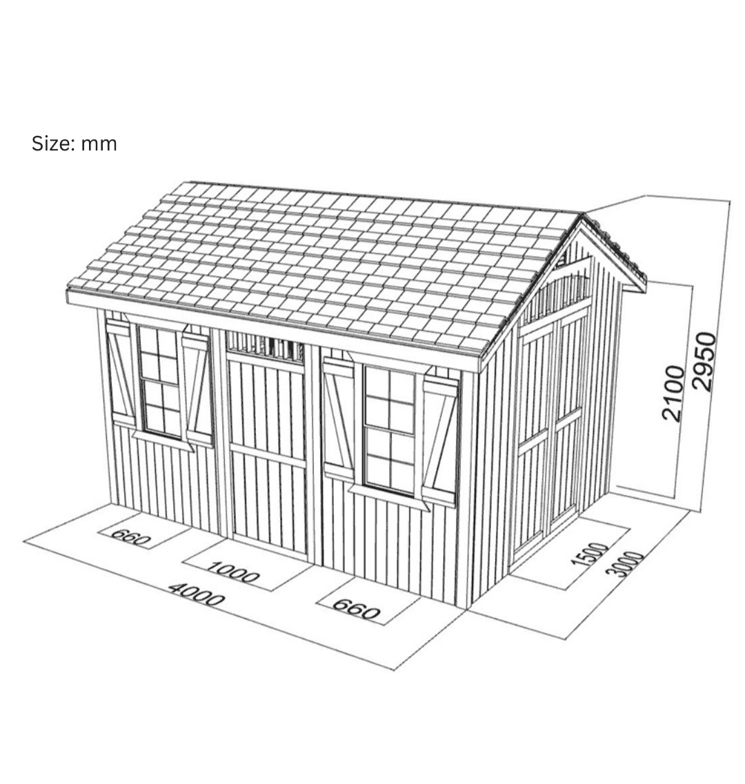 GYB-722 Log Cabin Kit (129 sq ft)