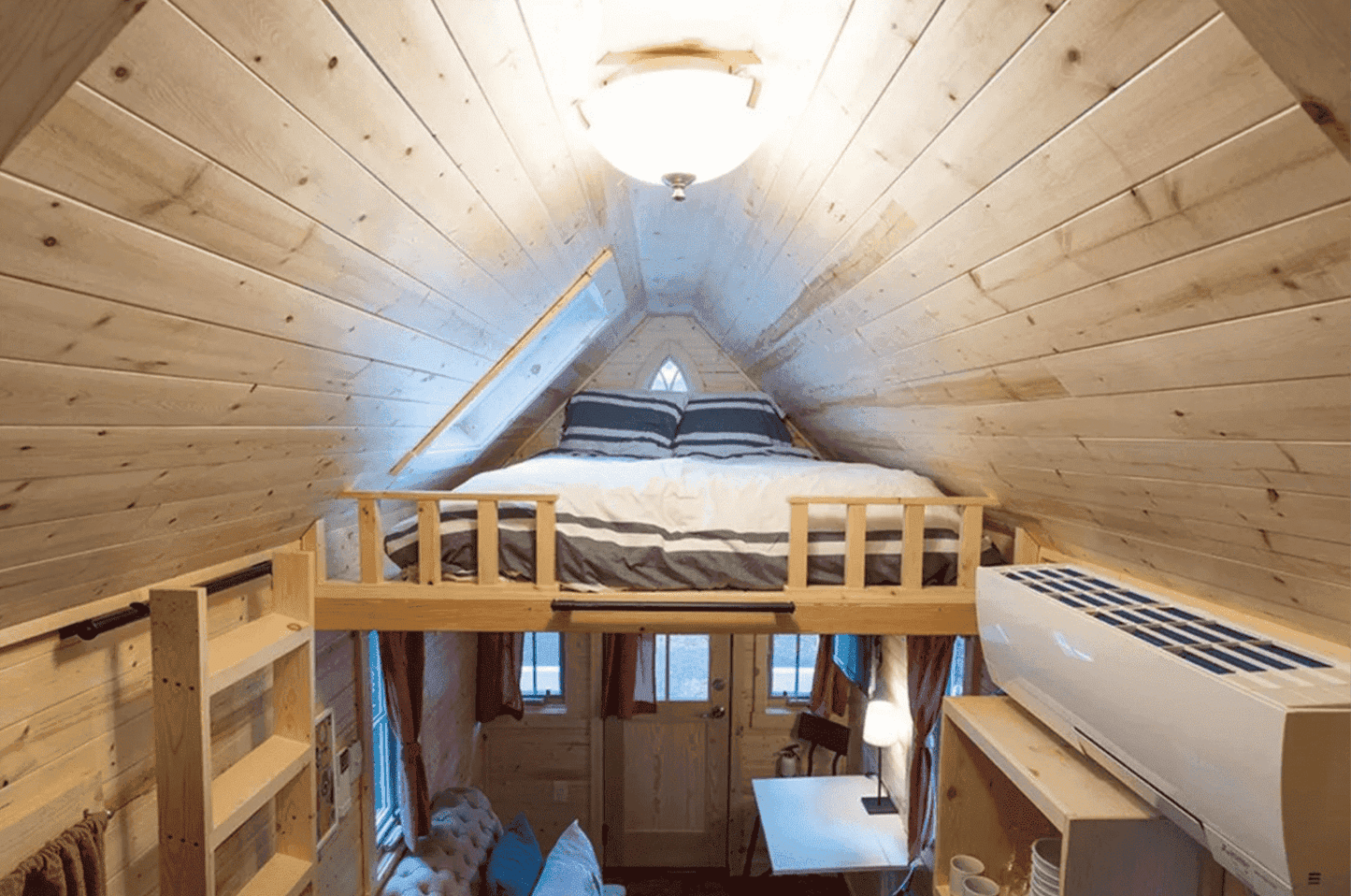 FVX-765 Tiny Mobile Home On Wheels With Bedroom, Bathroom & Kitchen (171 sq ft)