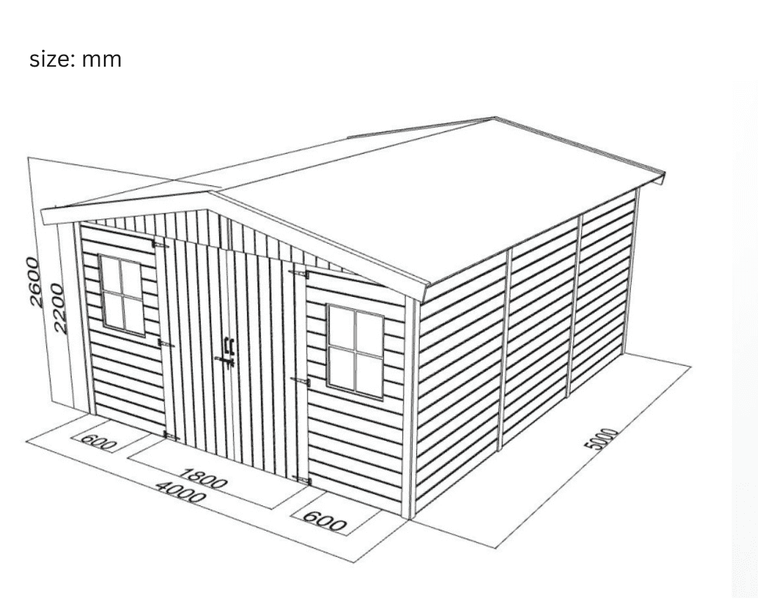 KLO-540 Log Cabin Kit (215 sq ft)