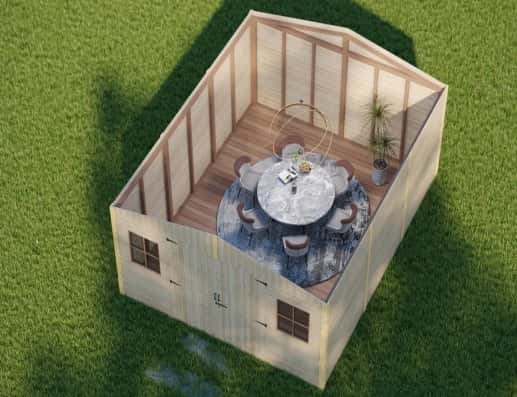 KLO-540 Log Cabin Kit (215 sq ft)