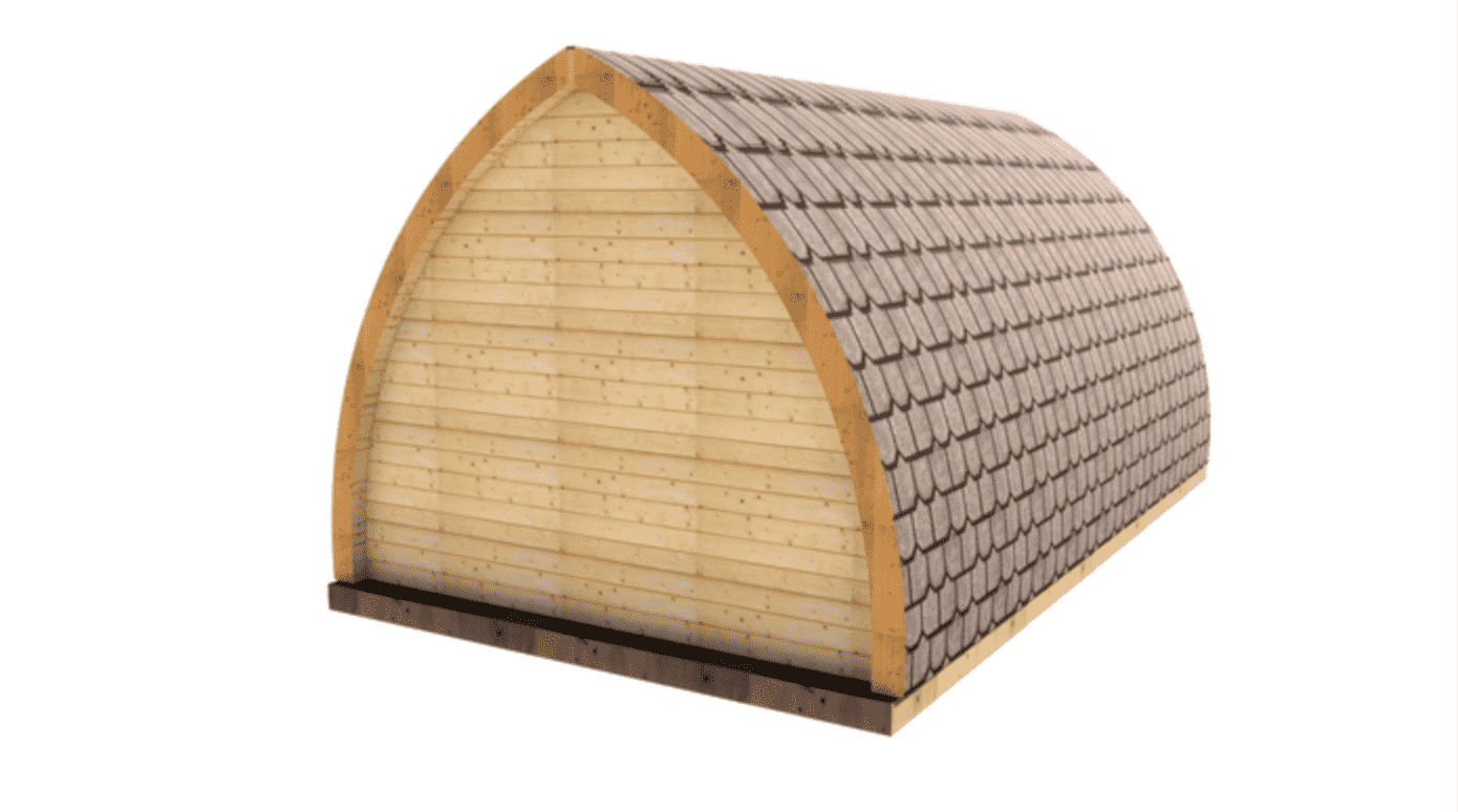UBJ-005 Small Cabin Kit Home (194 sq ft)