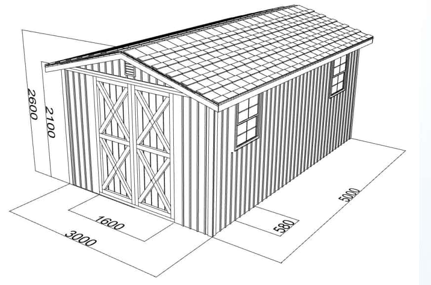 MLD-753 Small Log Cabin Kit (160 sq ft)