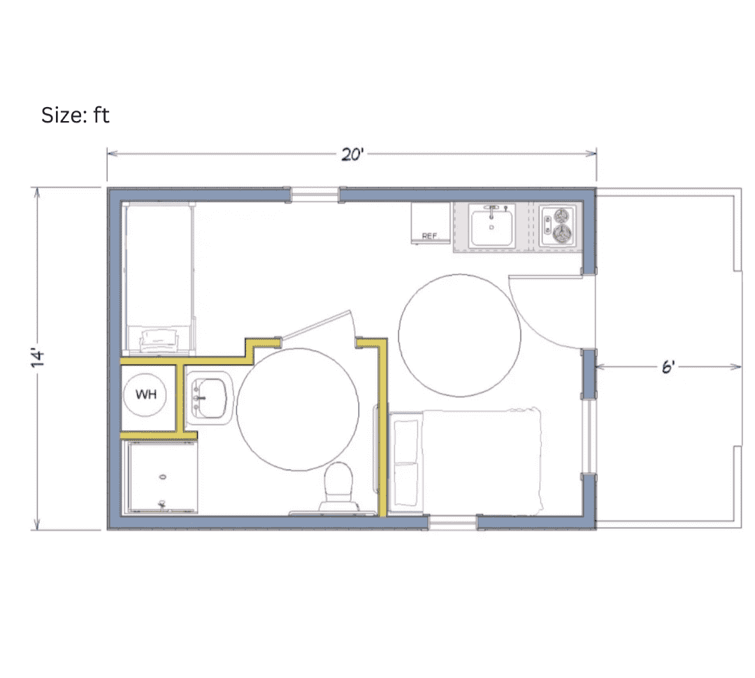 FUA-701 Tiny Wooden Home Kit (364 sq ft)