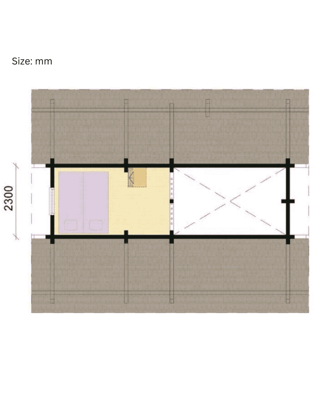 TSD-976 Kit Home With Bedroom, Bathroom & Kitchen (477 sq ft)