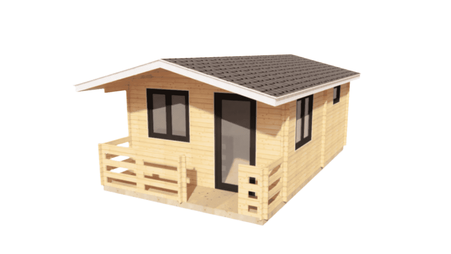 FGT-155 Small Cabin Kit With Bedroom, Bathroom and Kitchen (280sqft)
