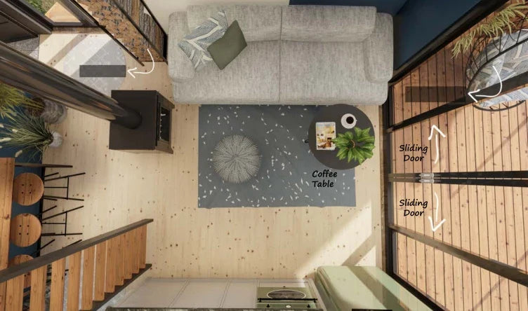 164-TRM Modern Eco-Friendly Wooden Kit Home With Bedroom, Bathroom & Kitchen (468 sq ft)