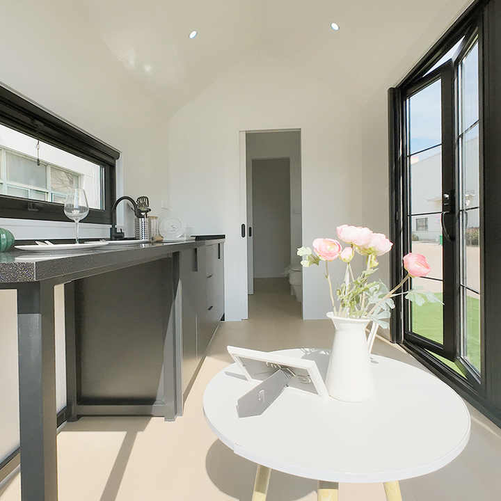 SDP-040 Pre Built Tiny Home With Bedroom, Bathroom & Kitchen (203 Sq Ft)