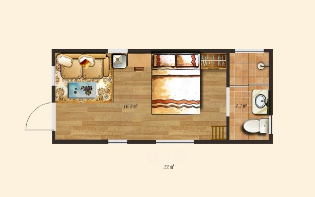 VDL-90 Tiny House With Bathroom (225sqft)
